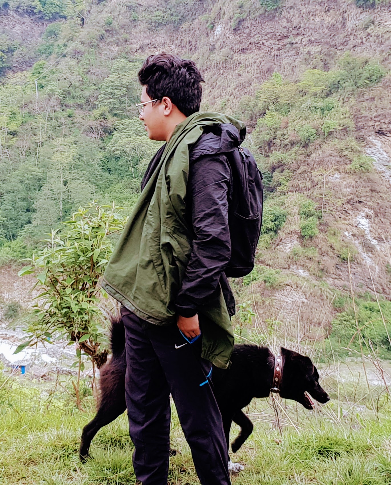 A dog I met during the stay at Tatopani